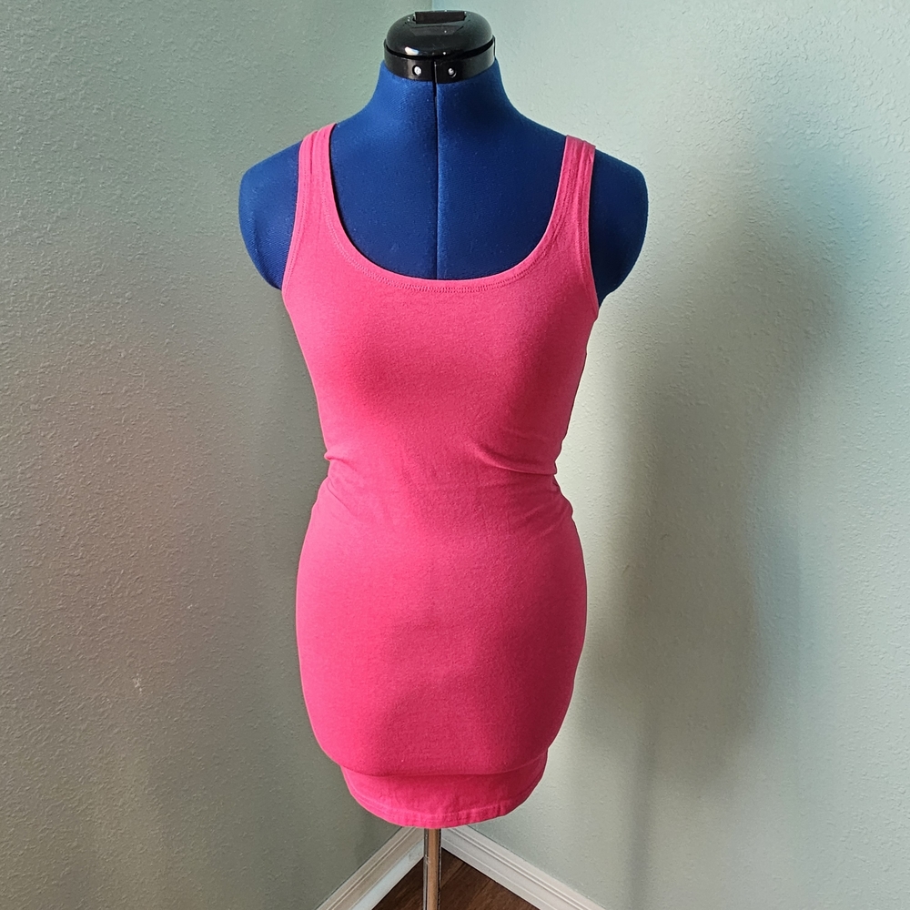 H&M Divided Bright Pink Sleeveless Mini Dress